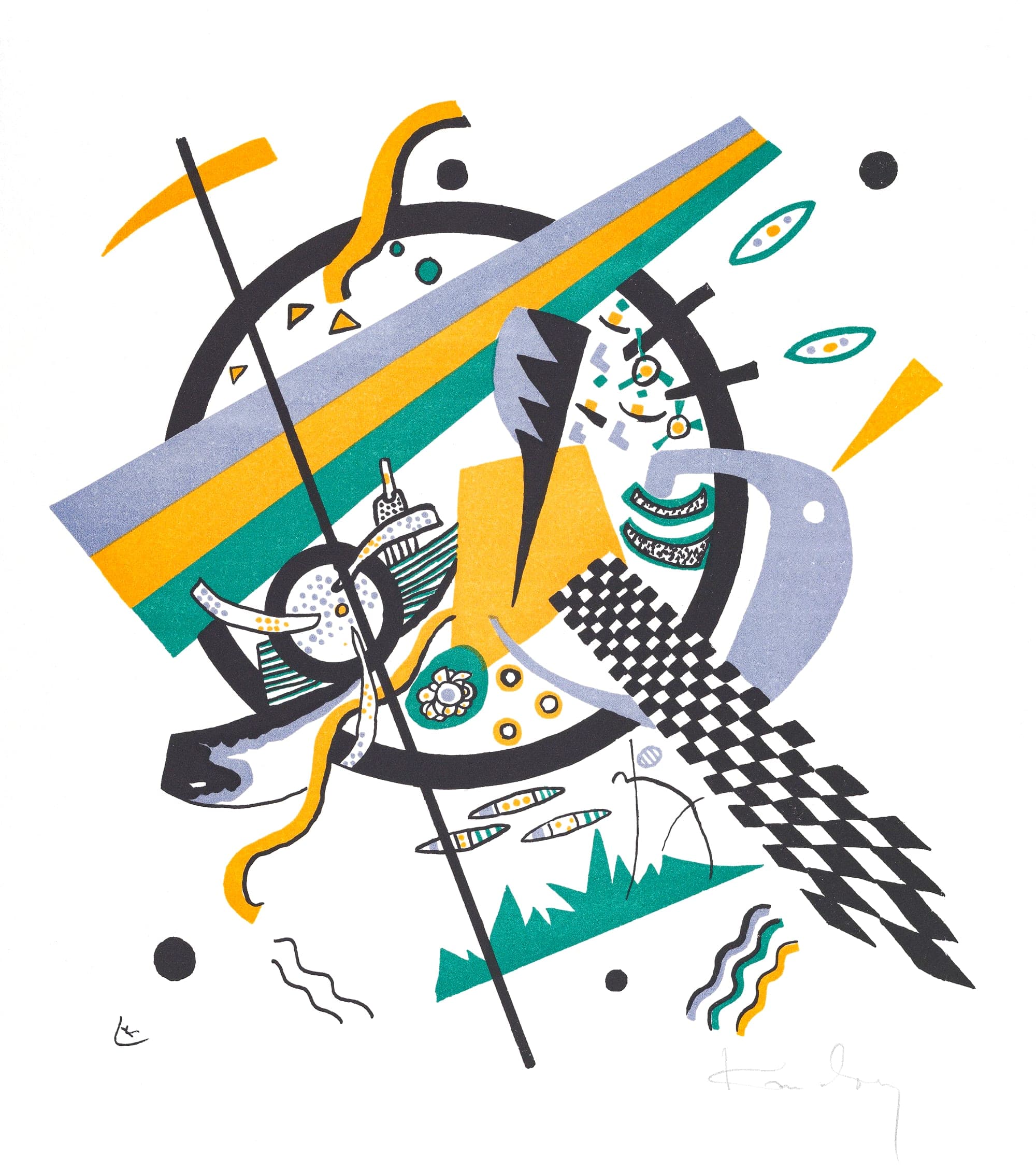 Vasily Kandinsky, Kleine Welten IV (Small Worlds IV), 1922. Color lithograph.